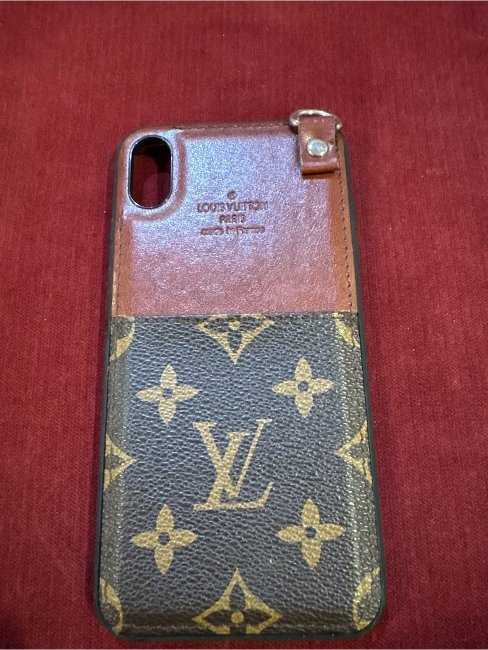 Never Use Louis Vuitton LV Monogram Leather Case for iPhone X w/ Card Pocket